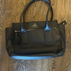 Kate Spade Black Leather Tote Bag